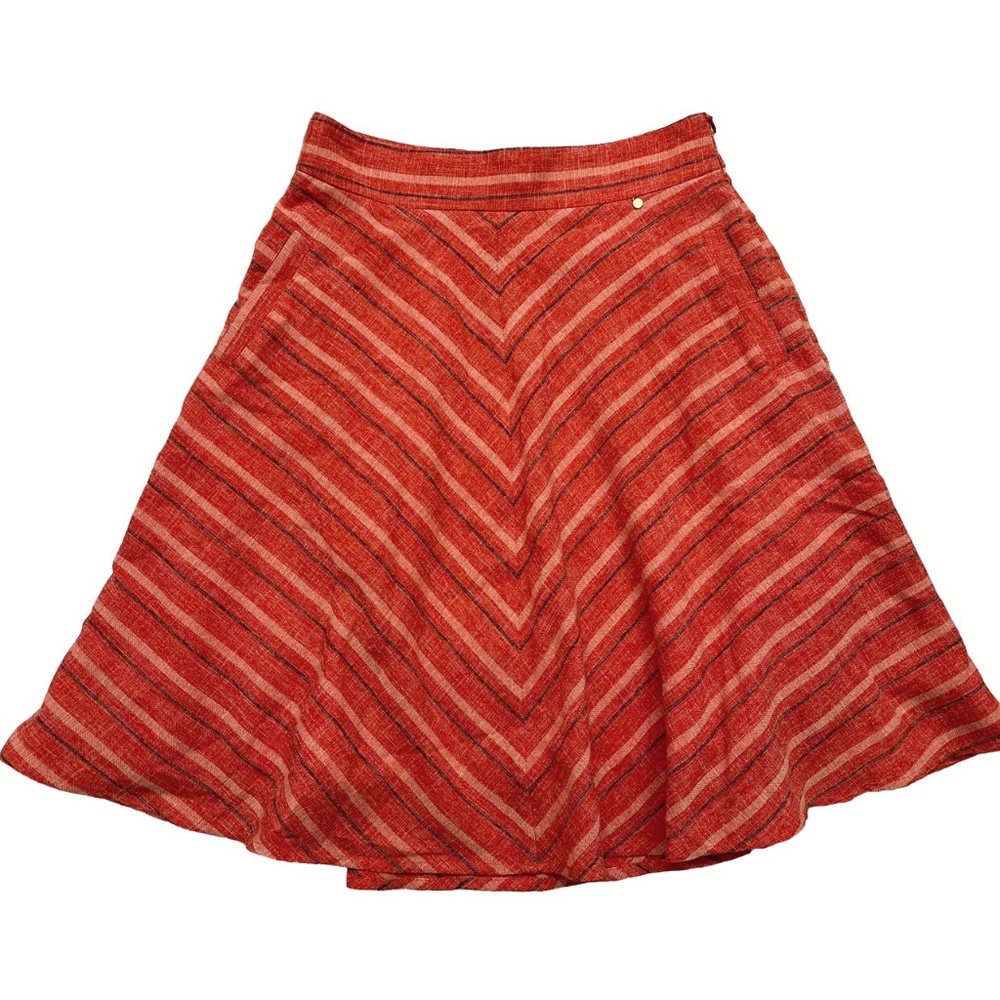 Anthropologie Harlyn Chevron Stripe Full Skirt Small
